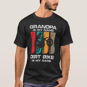 Mannen Motocross opa is mijn naam Dirt Bike. T-shirt