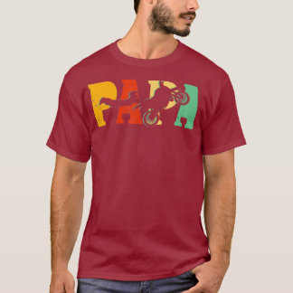 Mannen Motorcross RETRO motorfiets PAPA dad T-shirt