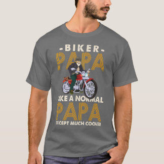 Mannen motorfiets van Biker Papa, pappa T-shirt