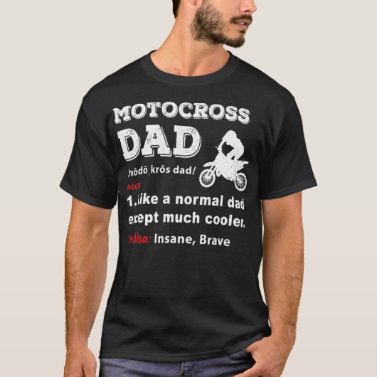 Mannen motorfietser Motocross  grappig T-shirt (Voorkant)