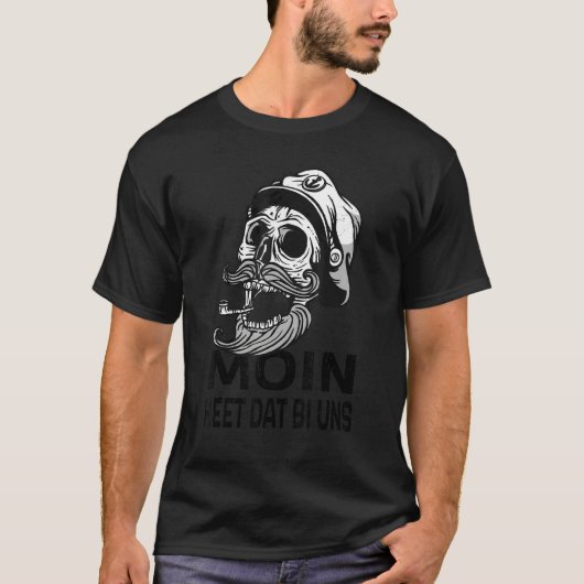 Mannen motorrijder Heet dat bi Uns Flat German Sku T-shirt (Voorkant)