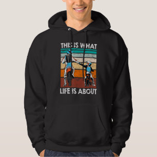 Mannen motorrijder Pa Dit is het leven Motorcross Hoodie