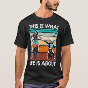Mannen motorrijder Pa Dit is het leven Motorcross T-shirt