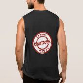 Mannen-mouwloos T-shirt (Achterkant)