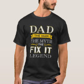 Mannen Mr Fix het Papa geeft vaders dag een handig T-shirt (Voorkant)