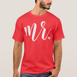 Mannen Mr Wedding Pas getrouwd Husband Honeymoon M T-shirt