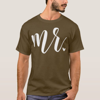Mannen Mr Wedding Pas getrouwd Husband Honeymoon M T-shirt