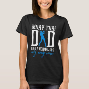 Mannen Muay Thai Dad Mma Muay Thai Fighter Thai Bo T-shirt