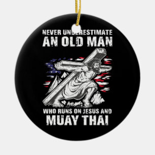 Mannen Muay Thai Pap Christelijke Gemengde Martial Keramisch Ornament