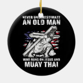 Mannen Muay Thai Pap Christelijke Gemengde Martial Keramisch Ornament (Achterkant)