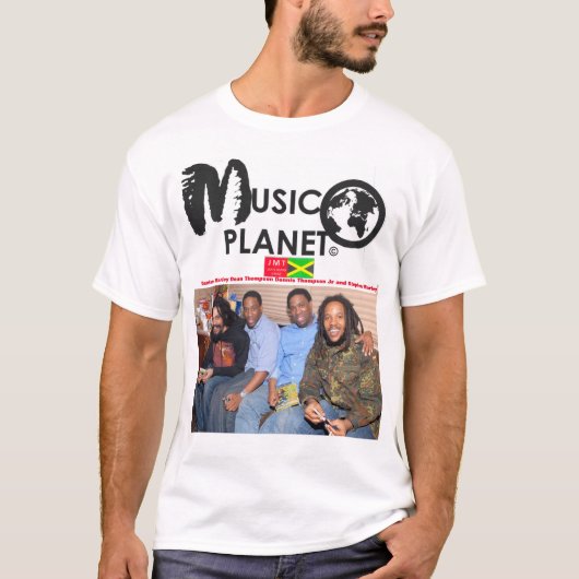 MANNEN MUSIC PLANET T-SHIRT (Voorkant)