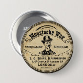 Mannen  Mustache Mustache Wax Pin Button (Voorkant /achterkant)