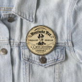 Mannen  Mustache Mustache Wax Pin Button (In situ)