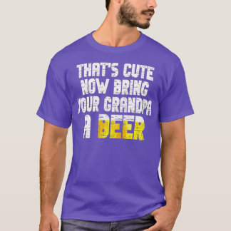 Mannen mutsen schattig nu breng je opa een biertje t-shirt