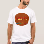 Mannen Muziek T-Shirt (Voorkant)