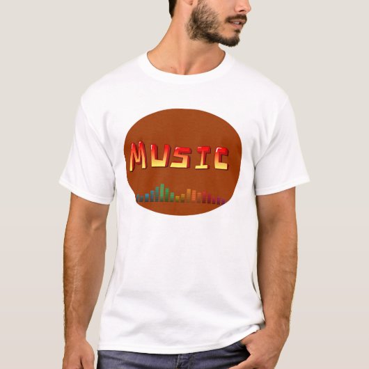 Mannen Muziek T-Shirt (Voorkant)