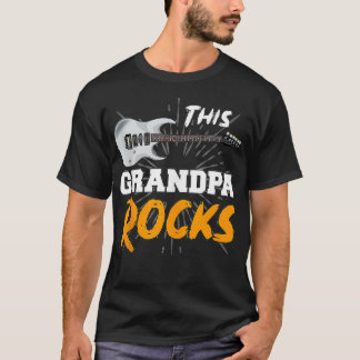 Mannen muziekoplossing opa vaders dag gitarist M T-shirt