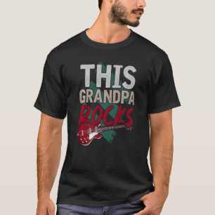 Mannen muzikant in ruste opa gitarist Music Reti T-shirt
