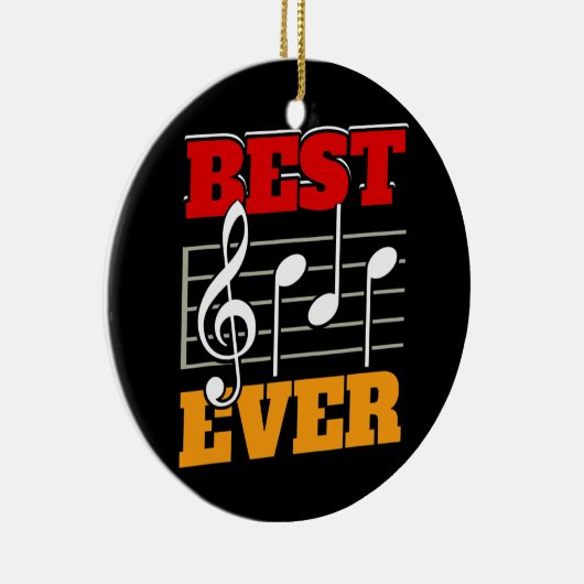 Mannen muzikant vader beste pap ooit band pap keramisch ornament (Rechts)