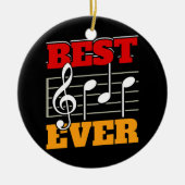 Mannen muzikant vader beste pap ooit band pap keramisch ornament (Voorkant)