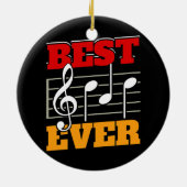 Mannen muzikant vader beste pap ooit band pap keramisch ornament (Achterkant)