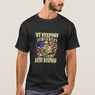 Mannen My Stepson heeft je rug trotse Army Stepdad T-shirt