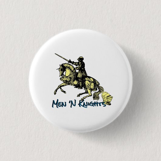 Mannen 'N Knights logo knop Ronde Button 3,2 Cm (Voorkant)