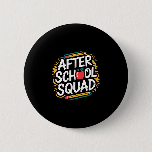 Mannen na schoolprogramma onderwijs en team na ronde button 5,7 cm (Voorkant)