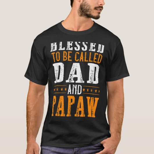 Mannen naakte vader en papaw vaders da t-shirt (Voorkant)