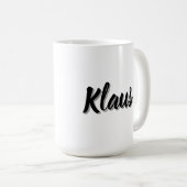 Mannen naam Klaus, Koffiemok (Voorkant rechts)