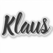 Mannen naam Klaus, Sticker (Voorkant)