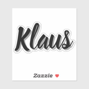 Mannen naam Klaus, Sticker