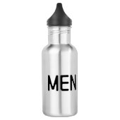 Mannen Naam Tekst Zwarte kleurentekst Zcoolq lette Waterfles (Links)