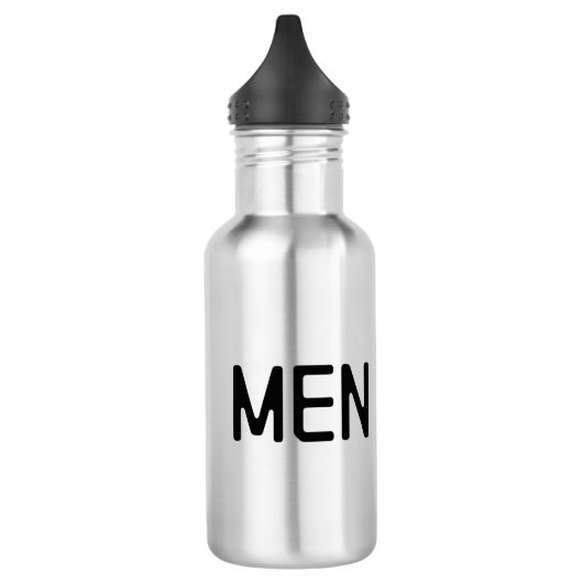 Mannen Naam Tekst Zwarte kleurentekst Zcoolq lette Waterfles (Links)