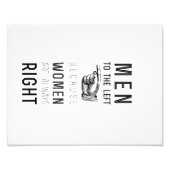 mannen naar links omdat vrouwen altijd gelijk hebb foto afdruk (Voorkant)