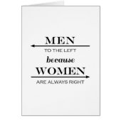 Mannen naar links omdat vrouwen altijd rechts zijn (Voorkant)