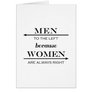 Mannen naar links omdat vrouwen altijd rechts zijn