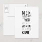 mannen naar links omdat vrouwen altijd rechts zijn briefkaart (Voorkant / Achterkant)