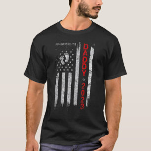 Mannen naar papa 2023 : Patriottische vlag eerste T-shirt