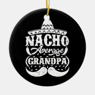 Mannen Nacho Gemiddelde opa Mexicaans Pet Mustache Keramisch Ornament