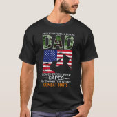 Mannen Nationale Garde Papa Mijn dochter draagt Co T-shirt (Voorkant)