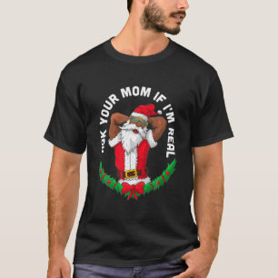 Mannen Naughty Black Mr. Santa Kerstmis vraag aan  T-shirt
