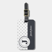 Mannen Nautisch monogram Bagagelabel (Voorkant verticaal)