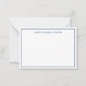 Mannen navy.black eenvoudige platte briefkaarten b (Voorkant)