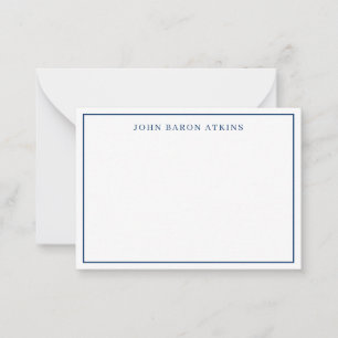 Mannen navy.black eenvoudige platte briefkaarten b