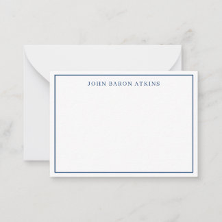 Mannen navy.black eenvoudige platte briefkaarten b