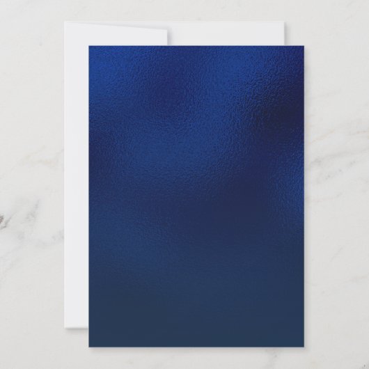 Mannen Navy Blauw en Goud 40e Verjaardag Kaart (Achterkant)