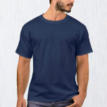 Mannen Navy Blue T-Shirt / Aanpassen<br><div class="desc">Mannen T-Shirt: Creëer uw eigen aangepaste T-Shirt met tekst. Gemakkelijke aanpassingen (geef de knoop van het Ontwerp uit) door meer tekst,  achtergrondkleuren of meer afbeeldingen toe te voegen.</div>