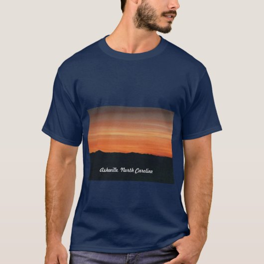Mannen Navy Blue T-shirt met zonnebrandcrème (Voorkant)