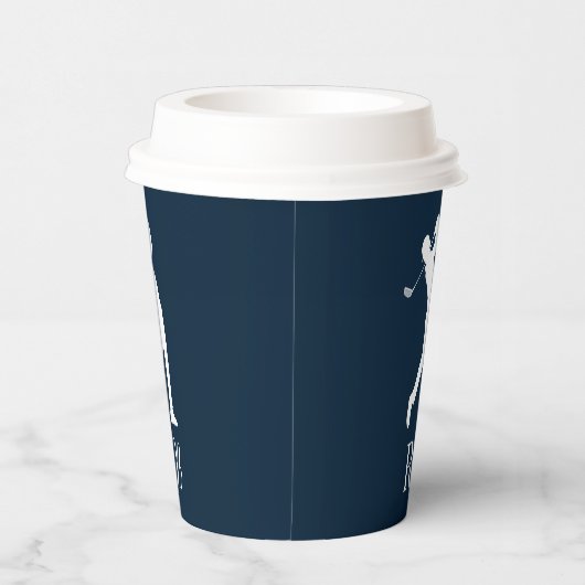 Mannen Navy Monogram Papieren Bekers (Rechts)